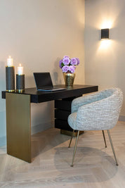 Desk Connar 5-drawers (Charcoal)