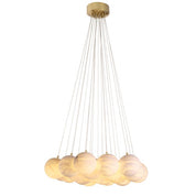 Chandelier Sphinx L antique brass finish