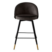 Counter Stool Cooper roche dark grey velvet set of 2