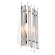 Wall Lamp Sparks S nickel finish smoke glass