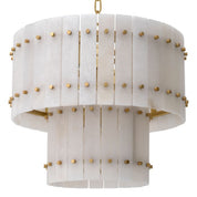 Chandelier Ruby S alabaster antique brass finish