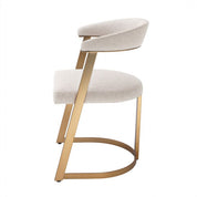 Dining Chair Dexter brushed brass finish loki natural