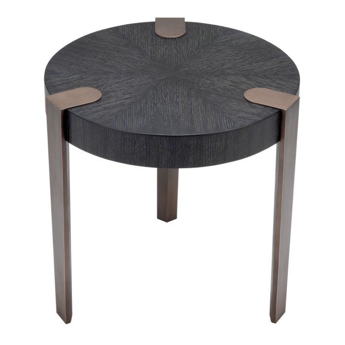 Side Table Oxnard charcoal grey oak veneer