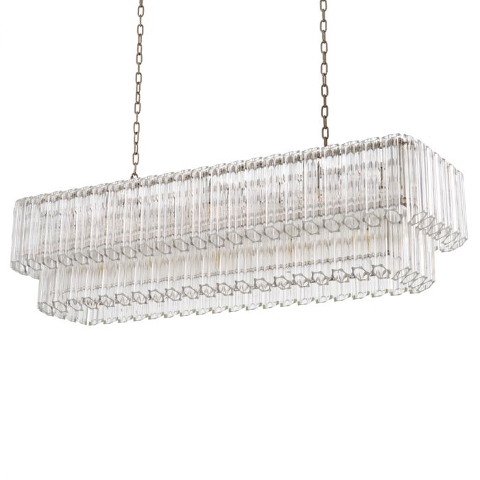 Chandelier Vittoria rectangular nickel finish