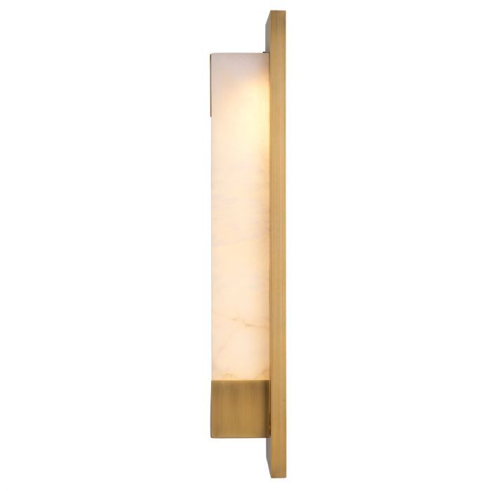 Wall Lamp Scilla antique brass finish alabaster