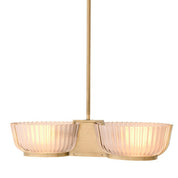 Chandelier Artos Double vintage brass finish