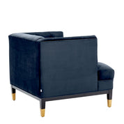 Silla Castelle savona terciopelo azul medianoche