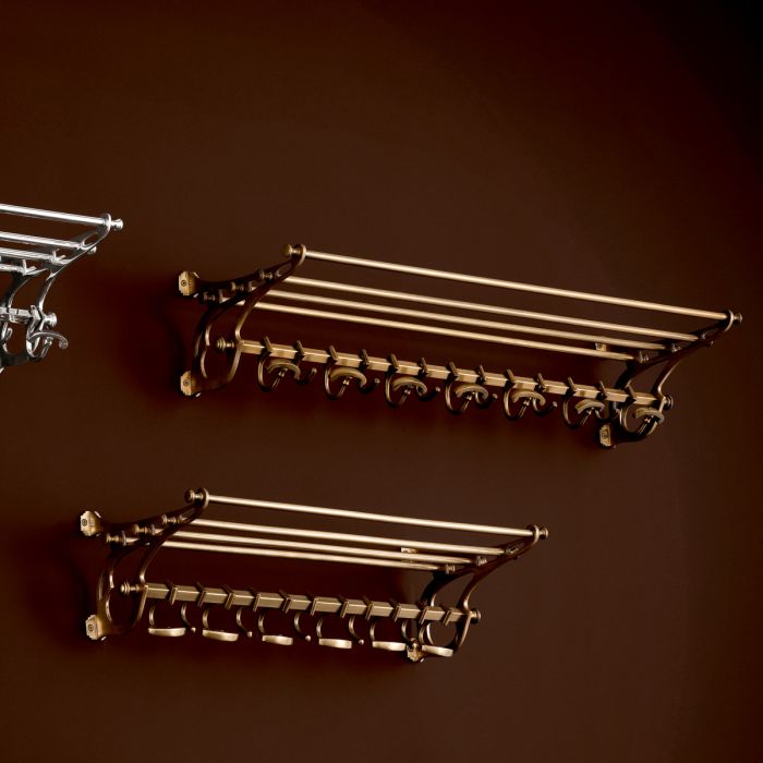 Coatrack Hudson L antique brass finish