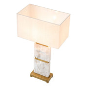 Table Lamp Newton L antique brass finish incl shade