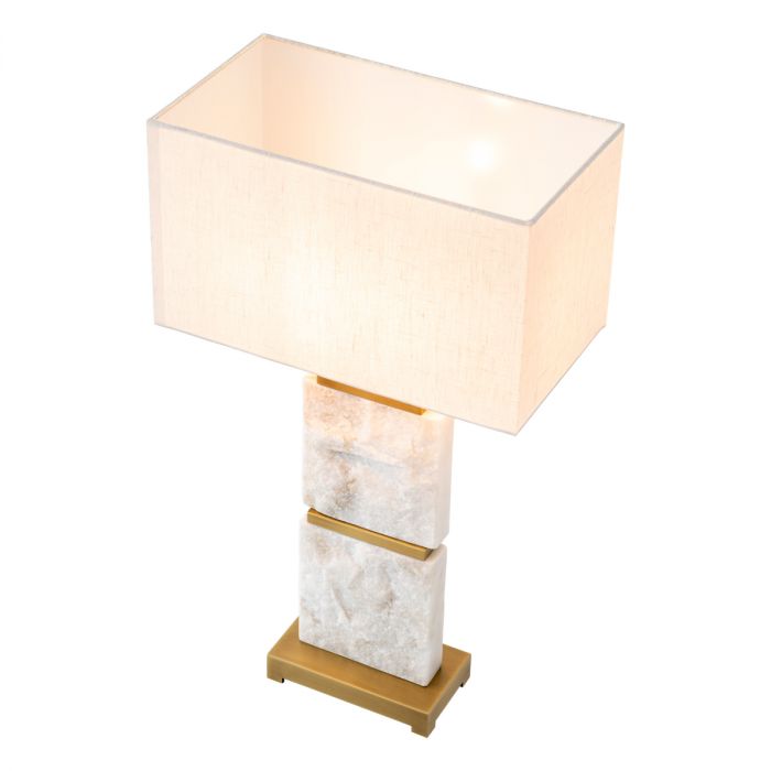 Table Lamp Newton L antique brass finish incl shade