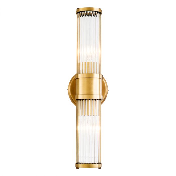 Wall Lamp Claridges Double antique brass finish