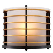 Wall Lamp Logan black finish frosted glass