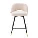 Taburete alto Cliff bouclé crema juego de 2