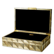 Caja Hilgard marquetería de paja marrón