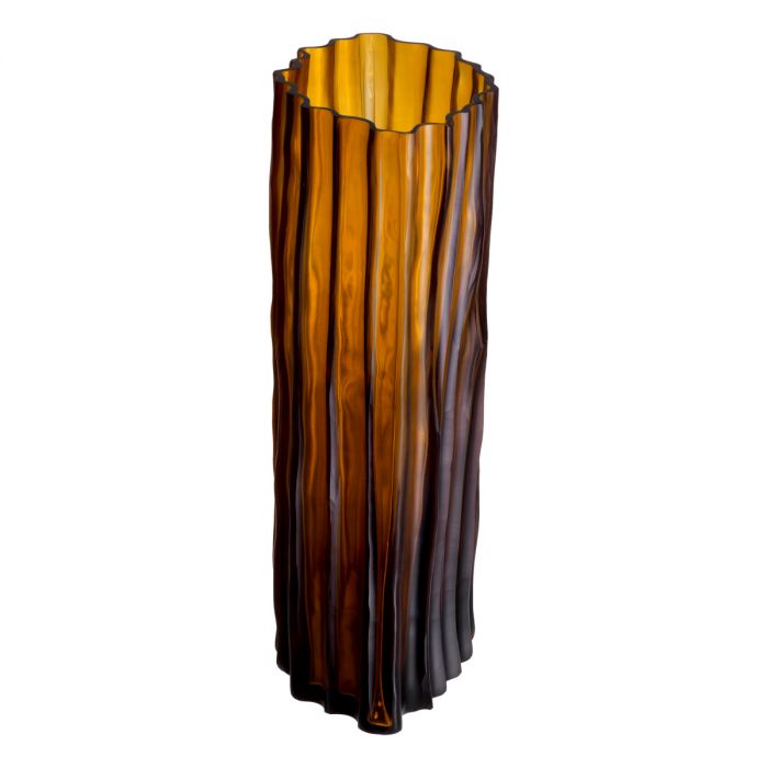 Vase Vivente S amber glass