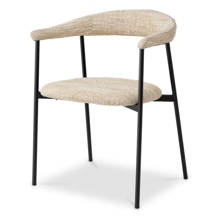 Silla de comedor Julio bouclé sonata crema juego de 2