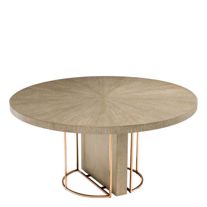 Dining Table Remington ø 152 cm washed oak veneer