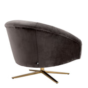 Swivel Chair Gardner savona grey velvet
