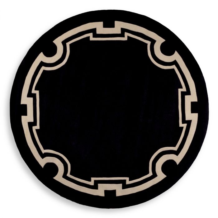 Rug Palazzo ø 280 cm black & off-white