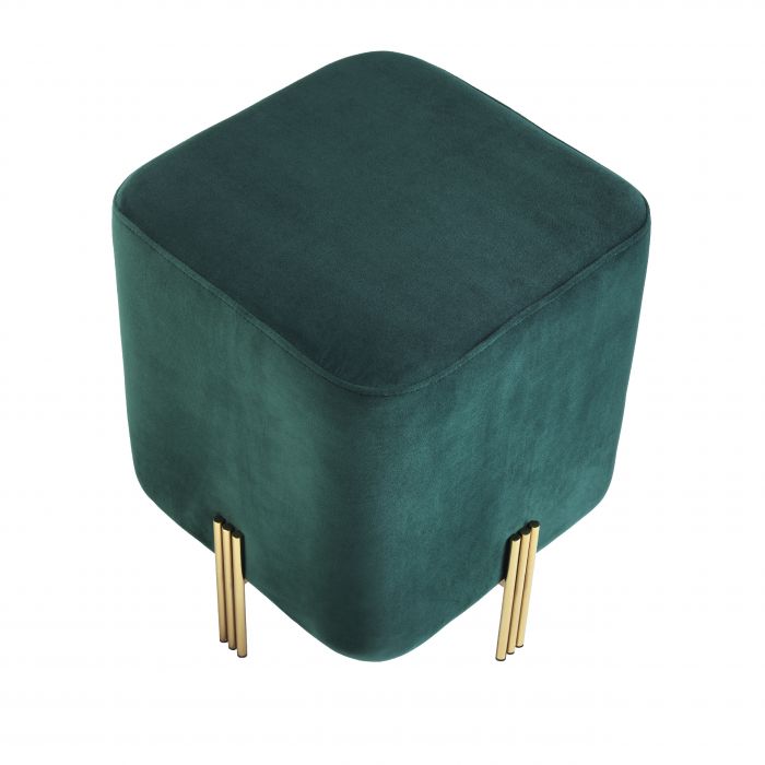 Stool Burnett savona dark green velvet