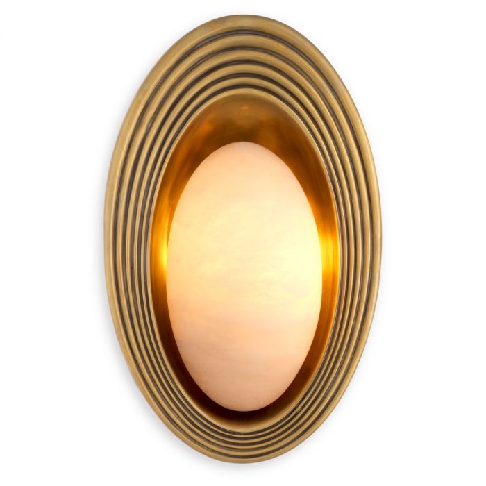 Wall Lamp Savono vintage brass finish