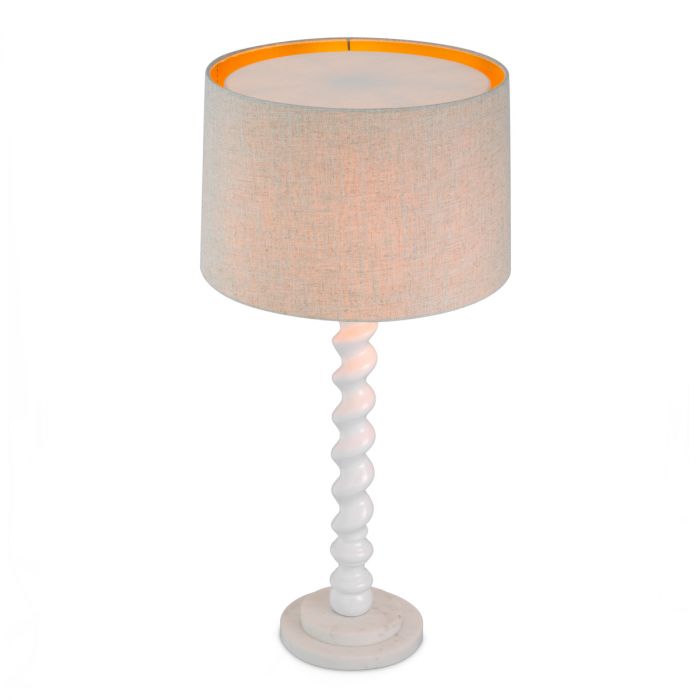Table Lamp Massimo piano white finish incl shade