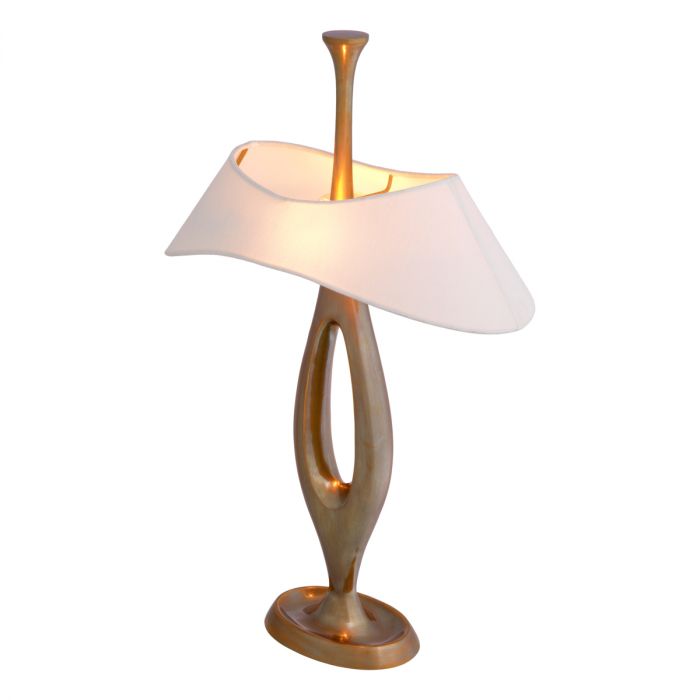 Table Lamp Gianfranco vintage brass finish incl shade