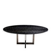 Dining Table Melchior oval charcoal oak veneer