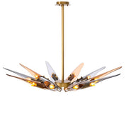 Chandelier Sky horizontal antique brass finish