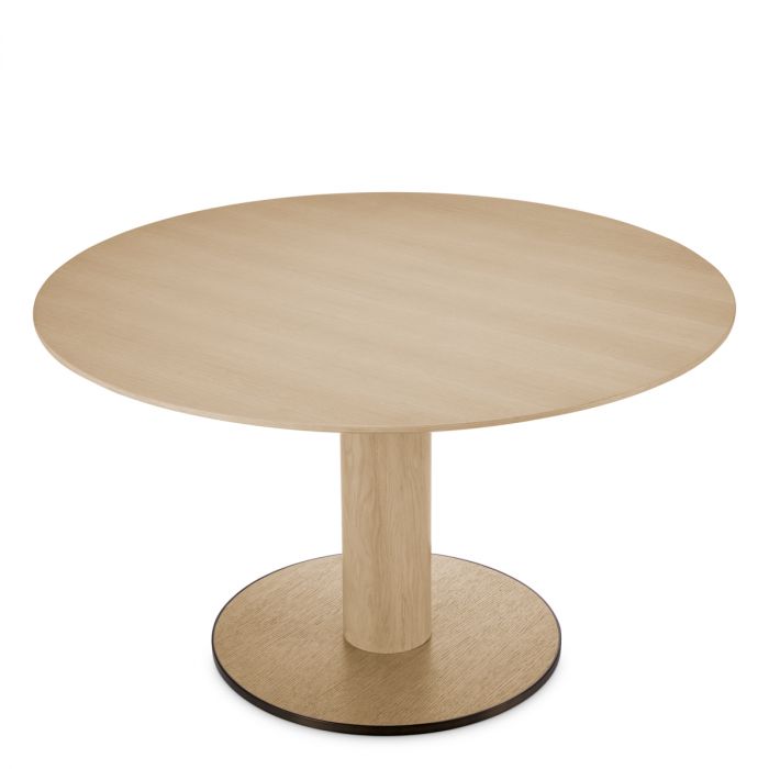 Dining Table Astro natural oak veneer bronze finish