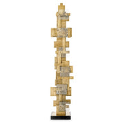 Floor Lamp Langham vintage brass finish