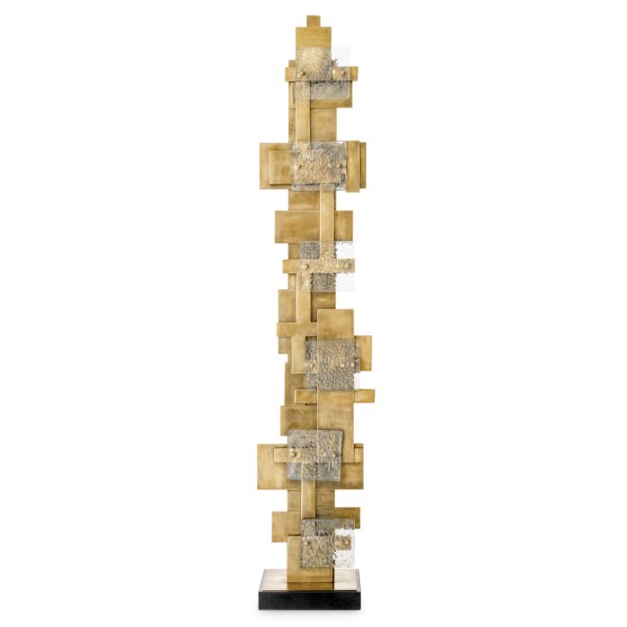 Floor Lamp Langham vintage brass finish