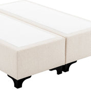 Juego de cama Mavone bouclé crema 180 x 210 cm