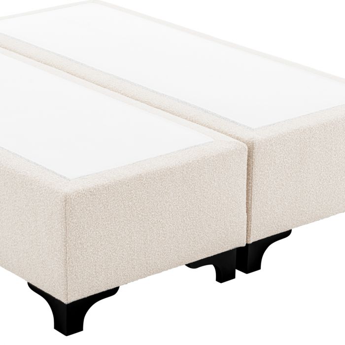 Juego de cama Mavone bouclé crema 180 x 210 cm