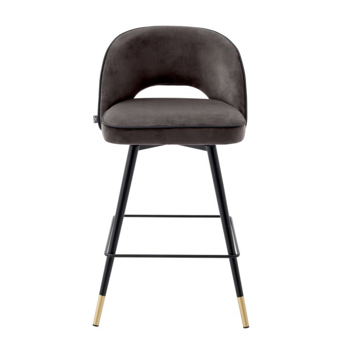Counter Stool Cliff savona grey velvet set of 2