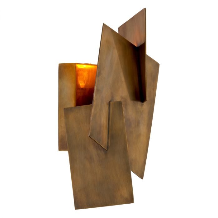 Wall Lamp Origami vintage brass finish