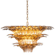 Chandelier Italo light brushed brass finish