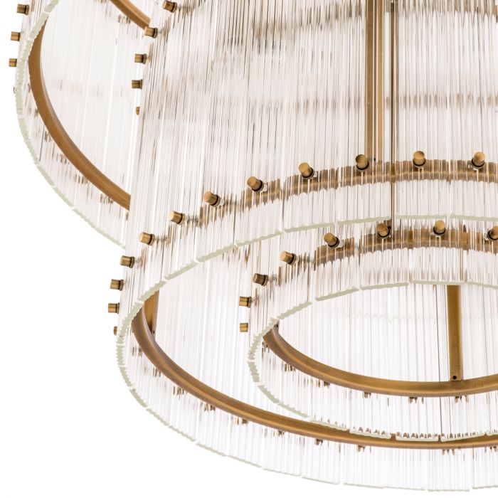 Chandelier Ruby L antique brass finish