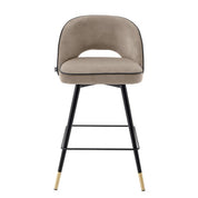 Counter Stool Cliff savona greige velvet set of 2