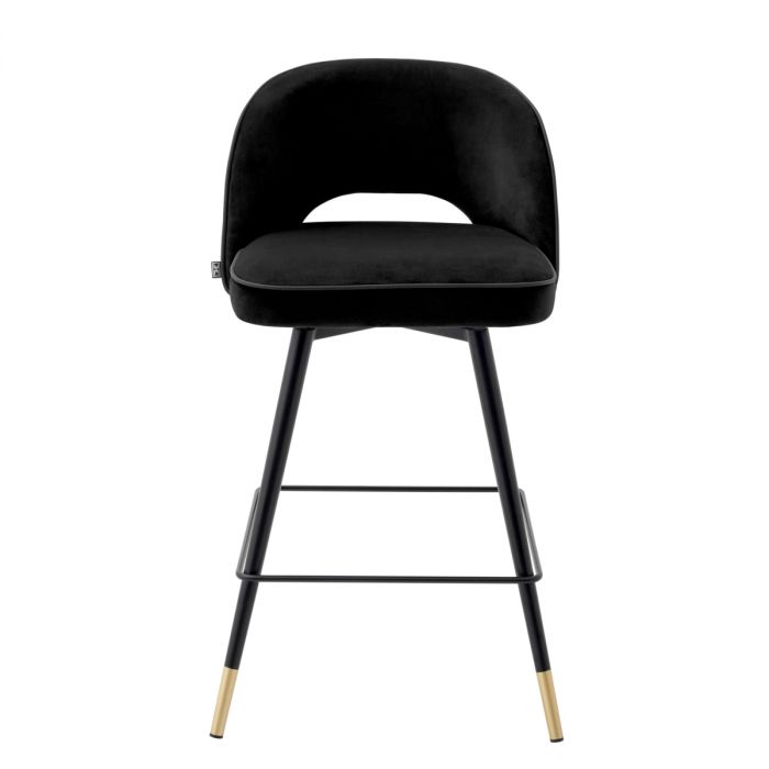 Counter Stool Cliff roche black velvet set of 2