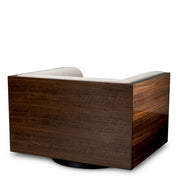 Silla giratoria Sebastian chapa de eucalipto loki natural