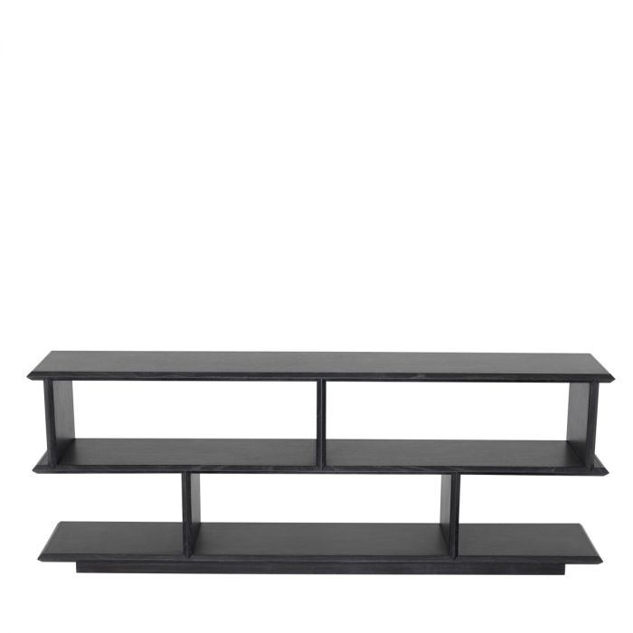 Cabinet Garcia low charcoal grey oak veneer
