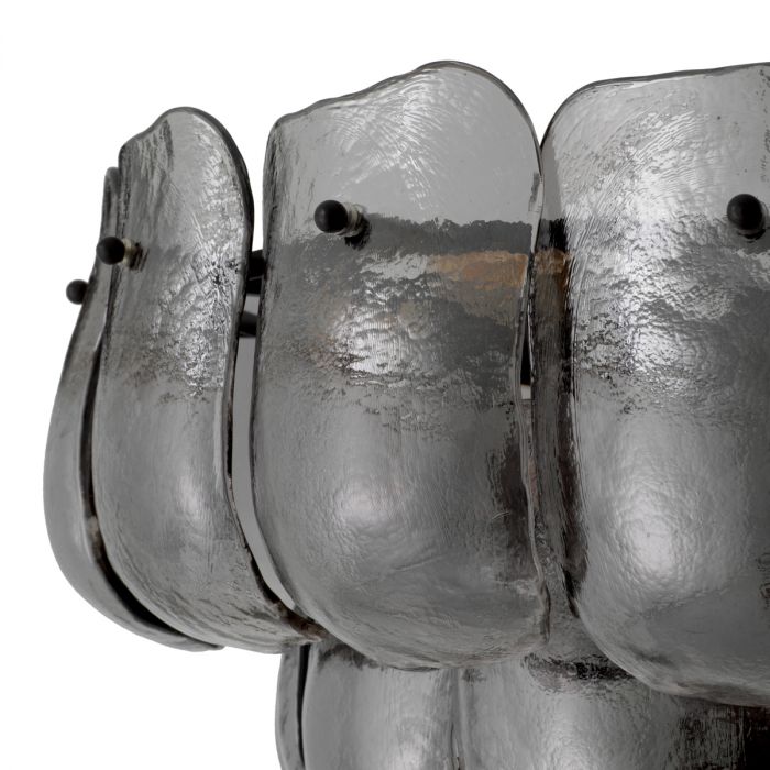 Lámpara de araña Gustave de cristal ahumado