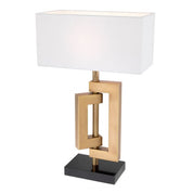 Table Lamp Leroux antique brass incl shade