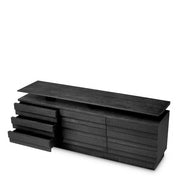 Drawer Dresser Quintino charcoal grey oak veneer