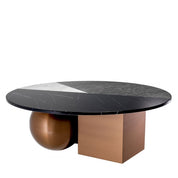 Mesa de centro Tricolori acabado cobre cepillado