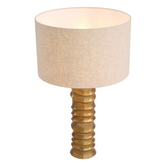 Table Lamp Gilardon vintage brass finish incl shade