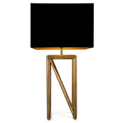 Table Lamp Michelino vintage brass finish incl shade