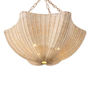 Chandelier Los Palmos natural rattan