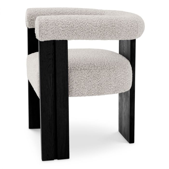 Dining Chair Percy bouclé grey